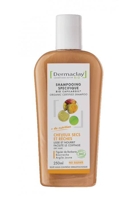 Champú de arcilla orgánica-Cabello seco y áspero-250ml-Dermaclay