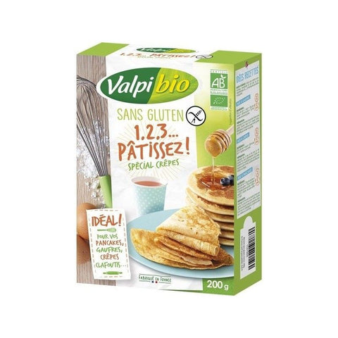 1,2,3 Pastry, Special Gluten-free Pancakes-200g-Valpi Bio.