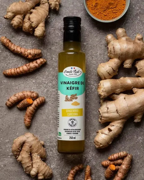 Vinaigre de Kéfir Bio-Gingembre Curcuma-250ml-Émile Noël