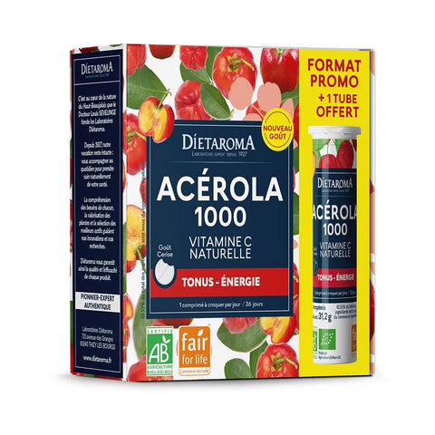 Acérola 1000 +1tube offert-36 comprimés-Dietaroma