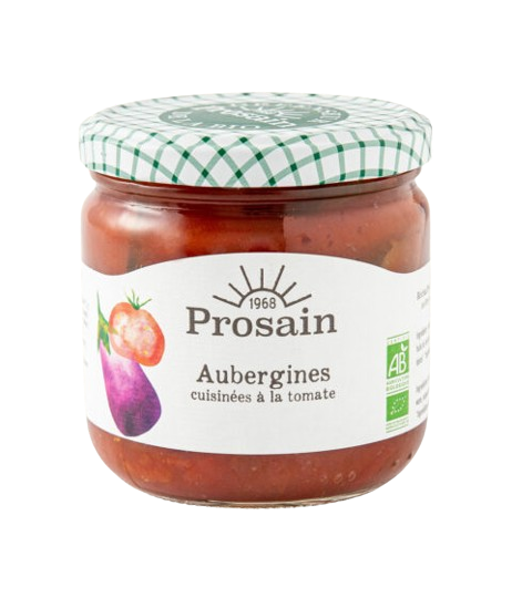 Aubergines Bio cuisinées à la tomate-345g-Prosain