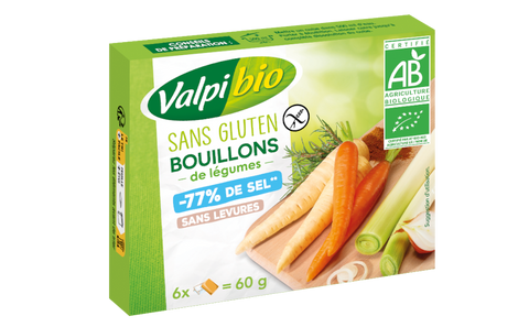 Bouillon de légumes Bio sans gluten-6x10g-Valpi Bio