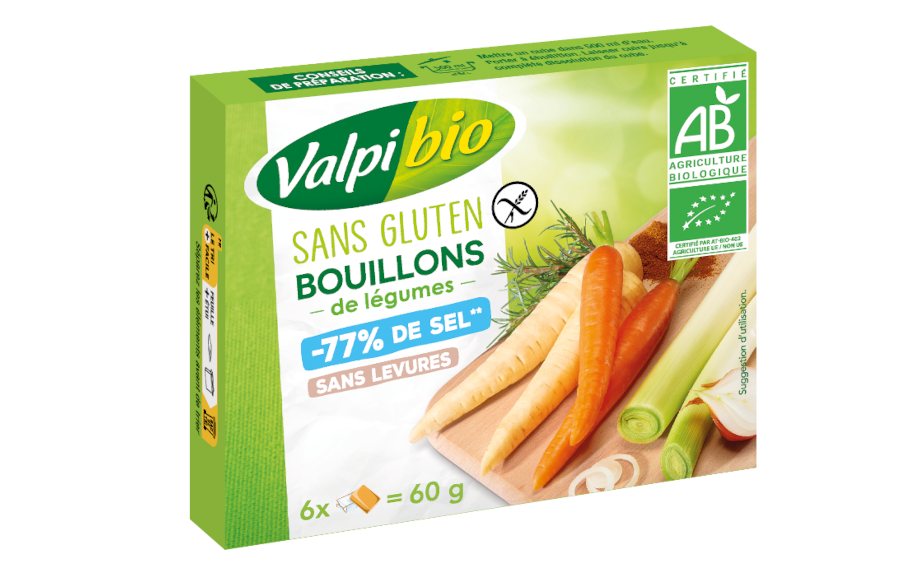 Bouillon de légumes Bio sans gluten-6x10g-Valpi Bio