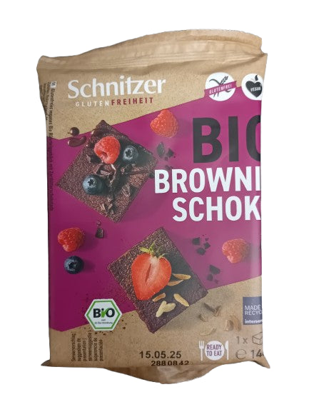 Brownie chocolat sans gluten Bio-140g-Schnitzer