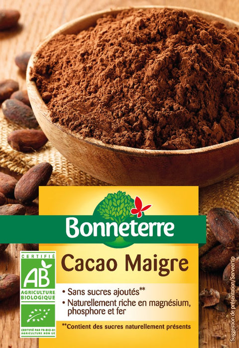 Cacao maigre Bio en poudre-250g-Bonneterre