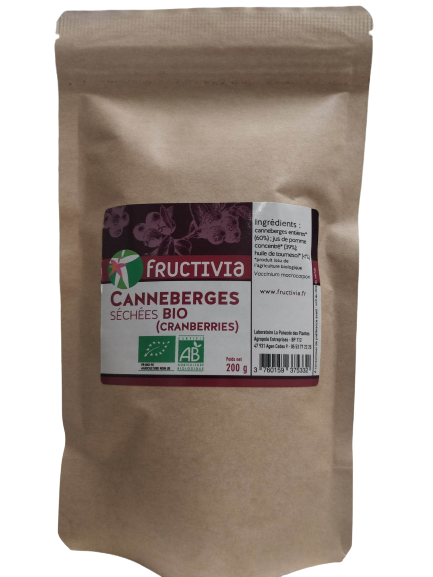 Organic dried cranberries (cranberries)-200g Fructivia