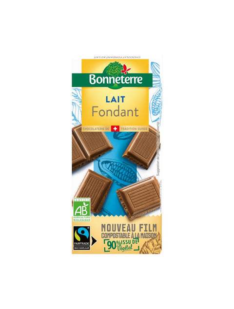 Chocolat lait fondant Bio-100g-Bonneterre
