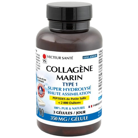 Collagène marin type 1 hydrolysé-90 gélules-Vecteur santé