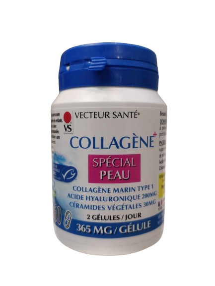Collagène spécial peau type 1-60 gélules-Vecteur santé