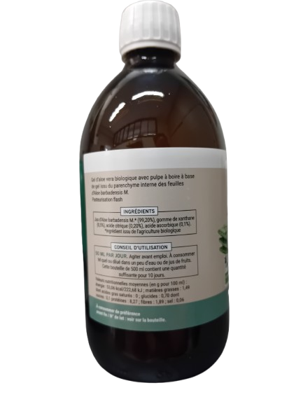 Gel d'Aloé Vera Bio à Boire 500ml – Bonescient