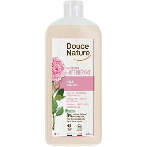 Gel de ducha-alta tolerancia-Rosa de Marruecos-1l-Douce Nature