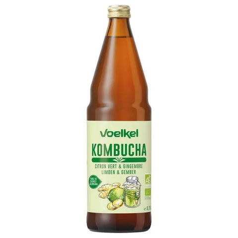 Organic Lemon Ginger Kombucha-75cl-Voelkel