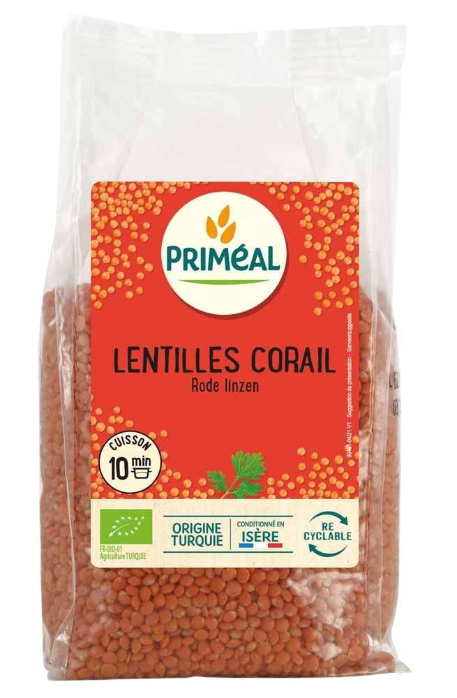 Lentilles Corail Bio-500g-Priméal