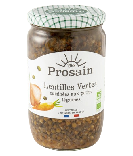 Green lentils cooked with vegetables-660g-Prosain