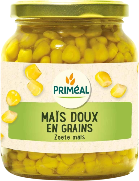 Sweet corn kernels Bio-370ml-Priméal