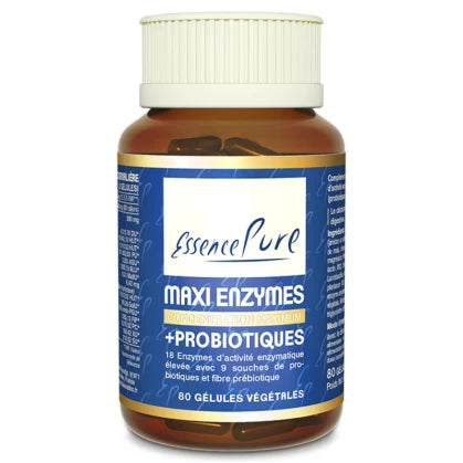 Maxi Enzymes + Probiotiques-80 gélules-Essence Pure