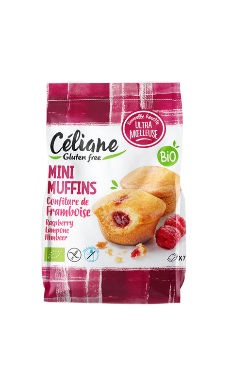 Mini Muffins De Frambuesa Bio Sin Gluten-200g-Céliane