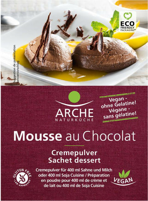Mousse de Chocolate vegano y sin gluten-78g-Arche