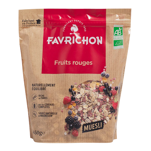 Muesli Fruits rouges Bio-450g-Favrichon