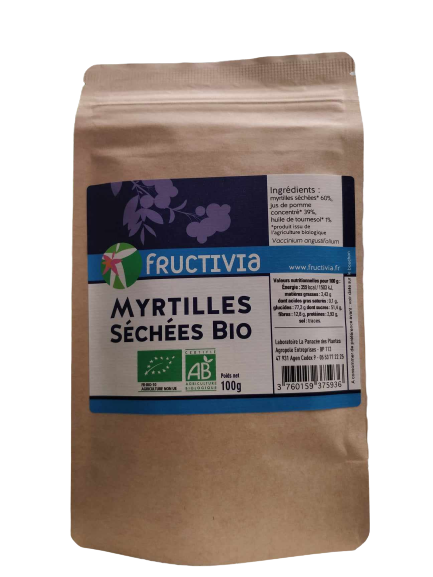 Myrtilles Séchées Bio-100g-Fructivia
