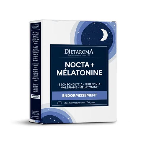 Nocta + Mélatonine-40 comprimés-Dietaroma