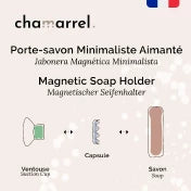 Porte-savon minimaliste aimanté-Fabriqué en France-sans emballage-Chamarrel