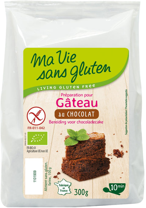 Preparation for organic chocolate cake-300g-My gluten-free life
