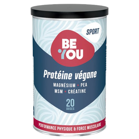 Protéines véganes 12,8gdose (Pisane™, levure), créatine 3g, magnésium bisglycinate, Levagen®+, MSM, bromélaïne. Sans lactose. Commandez sur Pleine-forme.net