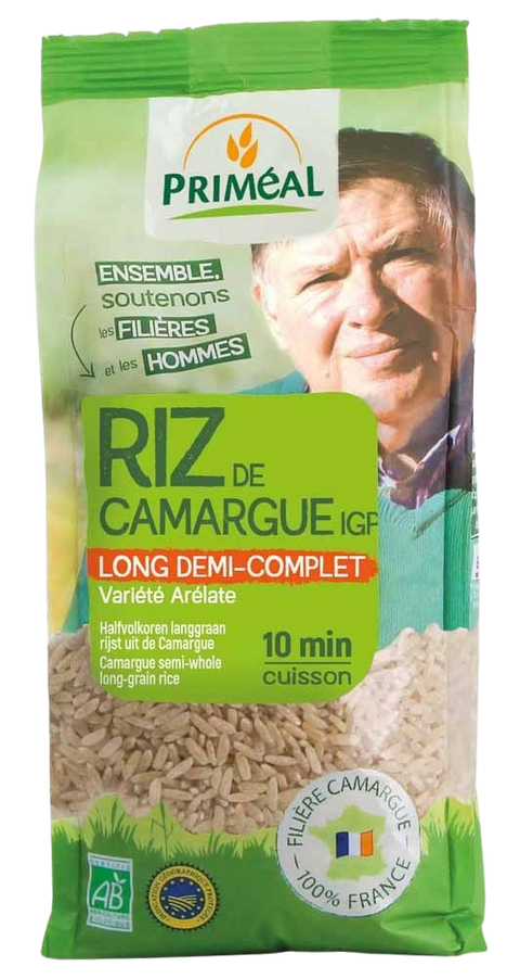 Organic semi-complete long rice Camargue-500g-Priméal