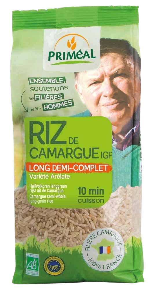 Riz long demi complet Camargue Bio-500g-Priméal