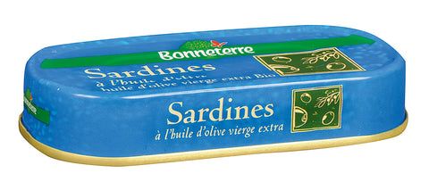Sardines in organic olive oil-46g-Bonneterre