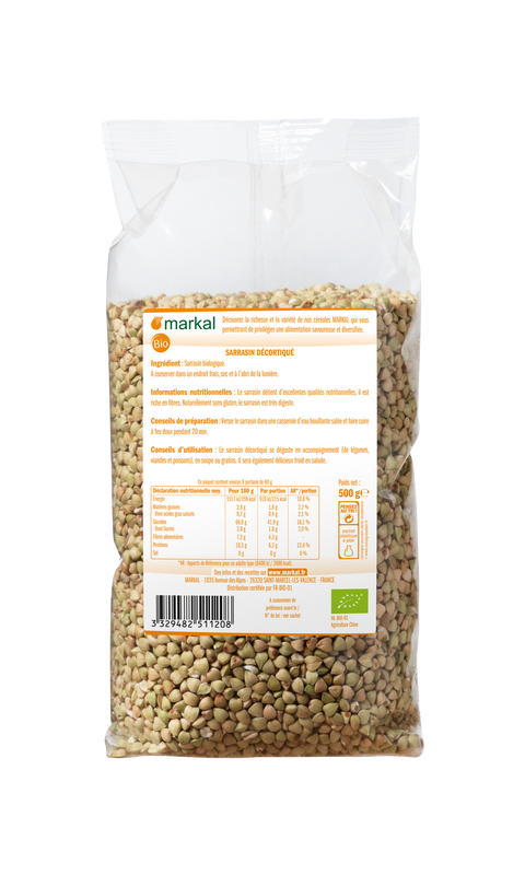 Organic hulled buckwheat-500g-Markal