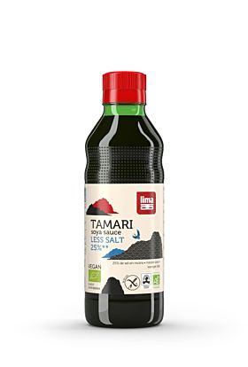 Salsa de soja Tamari 25% Menos Sal orgánica-250 o 500ml-Lima