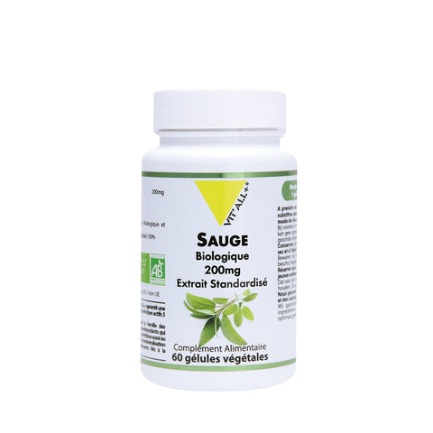 Salvia ecológica 200 mg - 60 cápsulas - Vit'all+