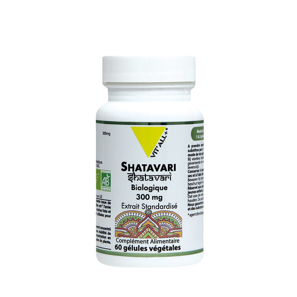 Shatavari Bio-extrait standardisé-300mg-60 gélules-Vit'all+