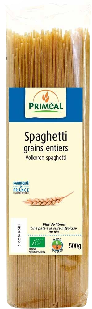 Wholemeal spaghetti Organic-500g-Priméal