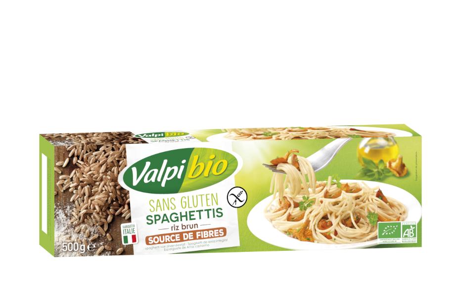 Spaghettis de riz brun SANS GLUTEN-500g-Valpi bio