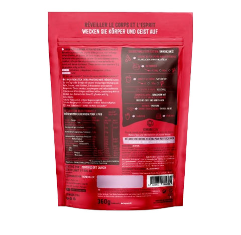 Sachet Super Petit Déjeuner Extra Protéiné Fruits Rouges Bio 360 g Iswari – porridge instantané riche en protéines et fibres.

