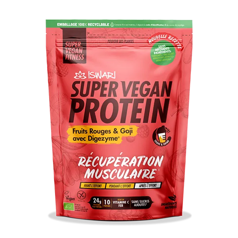 Super vegan Protein-Fruits rouges & Goji avec DIGEZYME®-Iswari