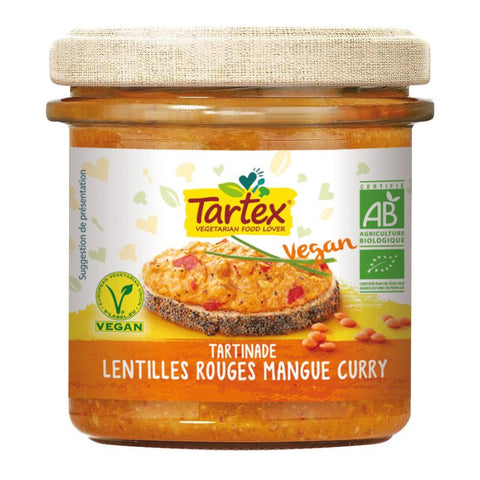 Tartinade de Lentilles-Mangue et Curry-140g-Tartex