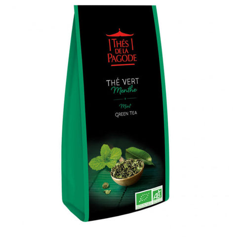 Thé vert à la Menthe Bio-100g-Thés de la Pagode