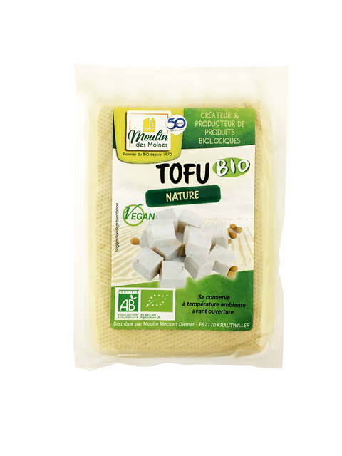 Tofu nature Bio-200g-Moulin des Moines