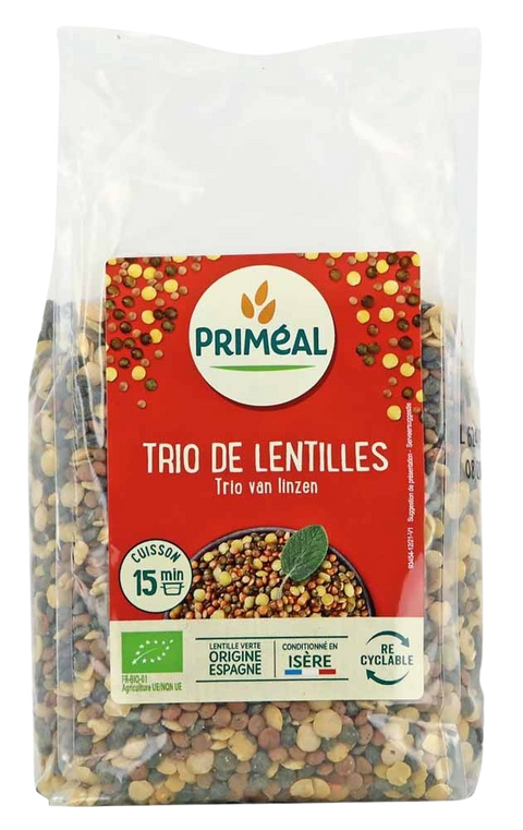 Trio of Organic Lentils-500g-Priméal