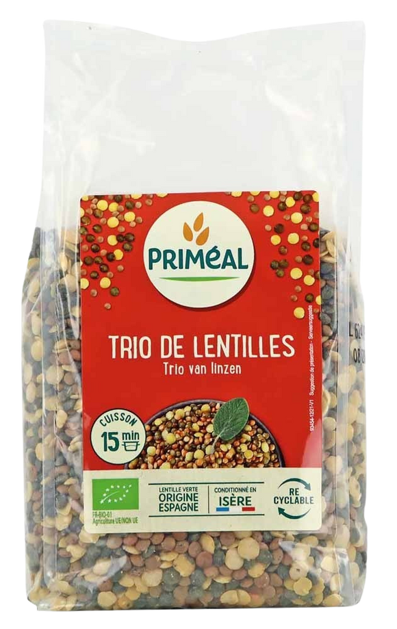 Trio de Lentilles Bio-500g-Priméal