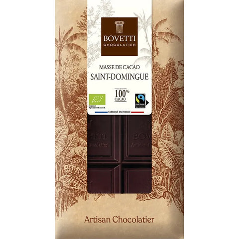 Masse de Cacao Bio 100%-80g-Bovetti Chocolatier
