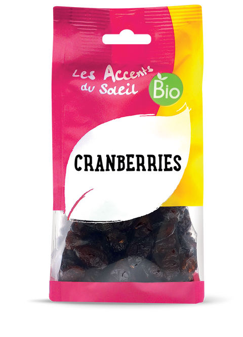 Organic dried cranberries-125g-Accents of the sun