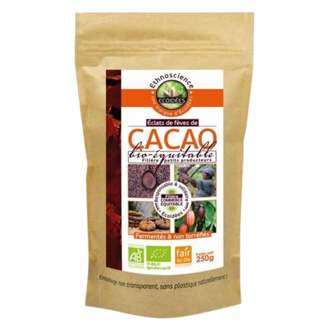Eclats de fèves de Cacao Bio-250g-Ecoidées