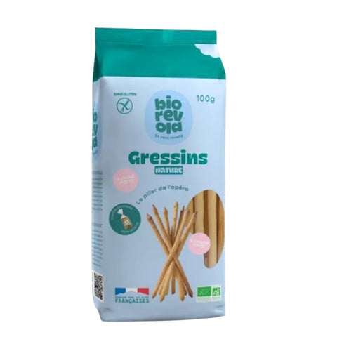 Gressins Bio à l'huile d'Olive SANS GLUTEN-100g-Bio révola