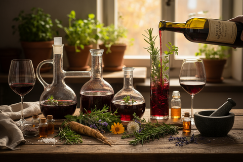 Phytospagyrie avec plantes et vin
