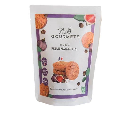 Galletas de mantequilla de higo y avellanas ecológicas-100g-Néo Gourmets